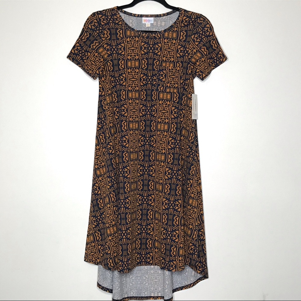 LuLaRoe Carly XXS - Cobalt & Maize